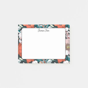 Post-it® Moody Floral Nom personnalisé Papier à lettres