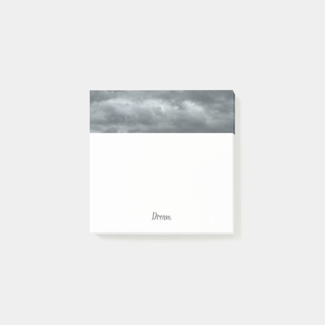 Post-it® Moody Grey Clouds Carré (Devant)