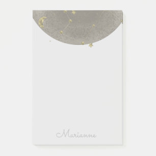 Post-it® Moon Stars Faux Gold