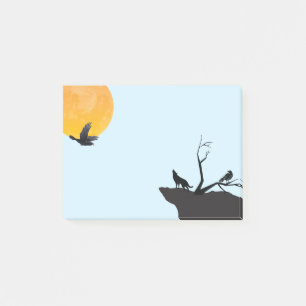 Post-it® Moon Wolf Raven Post-it Notes