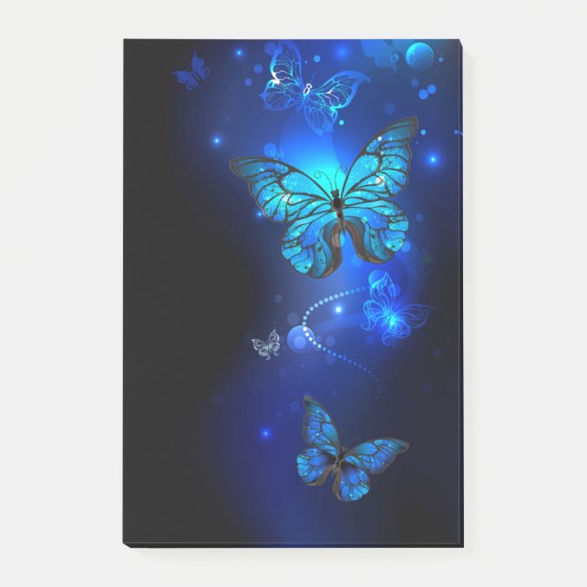 Post-it® Morpho Butterfly in the Dark Background (Devant)
