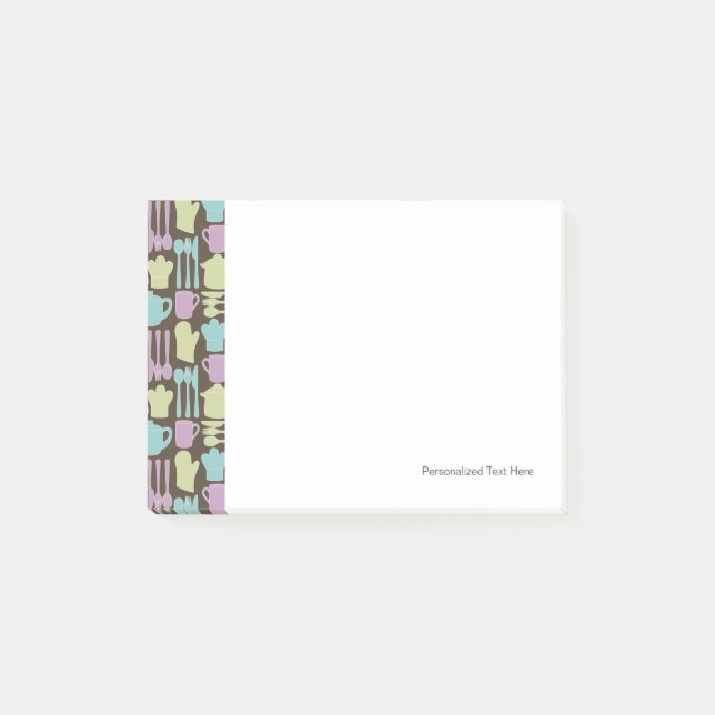 Post-it® Motif 2 d'ustensiles de cuisine (Devant)