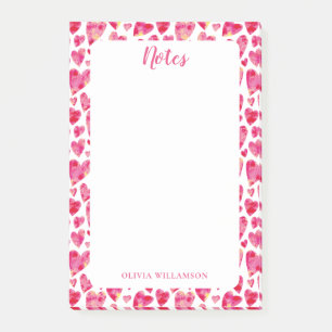 Post-it® Motif à coeur rose pour faire des notes