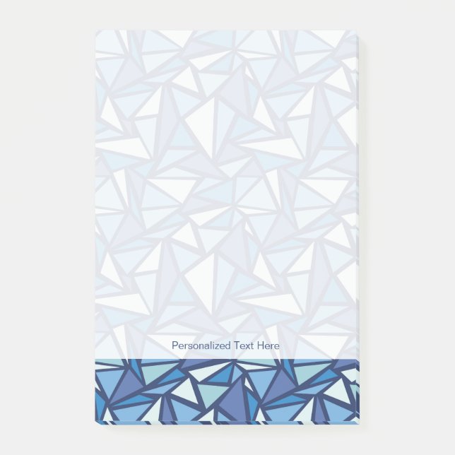 Post-it® Motif Abstrait de glace bleue (Devant)