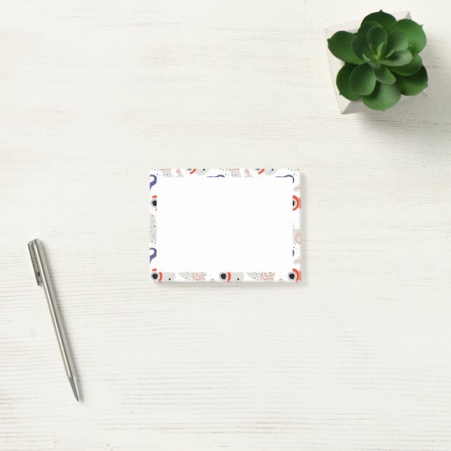 Post-it® Motif Abstrait des tourbillons et des cercles (Bureau)