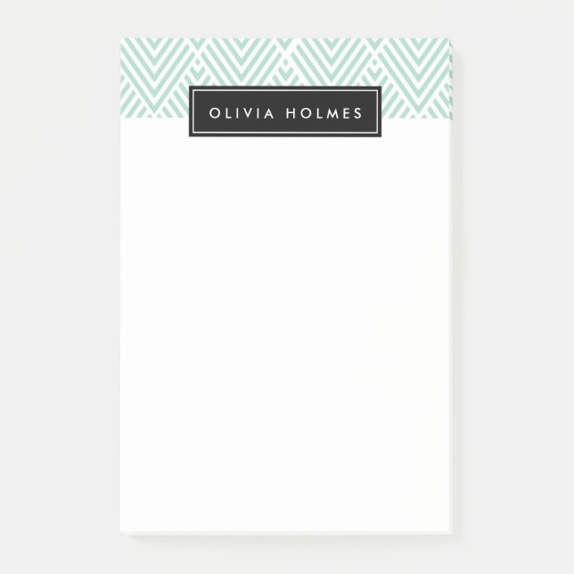 Post-it® Motif Aqua et Black Chevron (Devant)