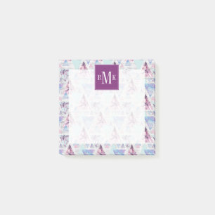 Post-it® Motif Aquarelle rose et bleu palmier
