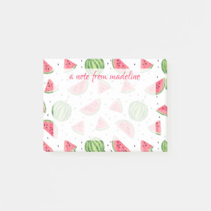 Post-it® Motif au néon de pastèques d'aquarelle