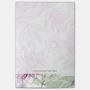 Post-it® Motif avec les fleurs roses