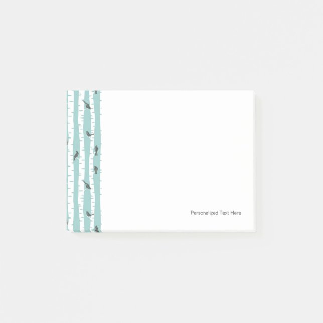 Post-it® Motif avec oiseaux et arbres (Devant)