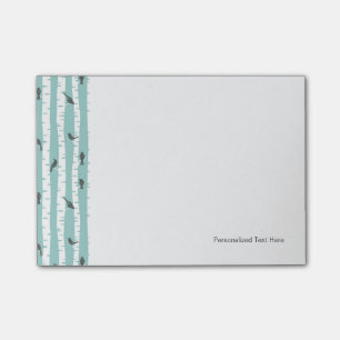 Post-it® Motif avec oiseaux et arbres