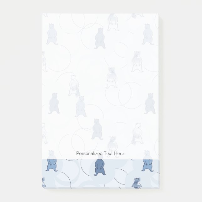 Post-it® motif avec un grizzli (Devant)