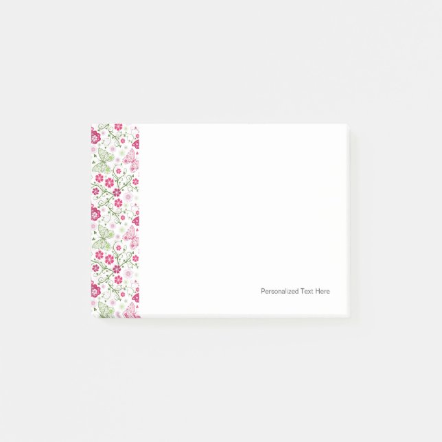Post-it® Motif blanc floral (Devant)
