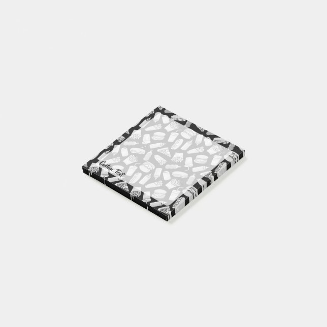 Post-it® Motif blanc pour icônes de restauration rapide (Incliné)
