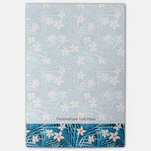Post-it® Motif bleu de palmettes