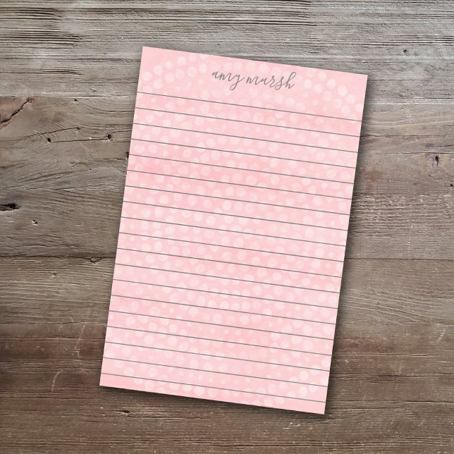 Post-it® Motif Boho Dot moderne avec nom de script bounce (Créateur téléchargé)