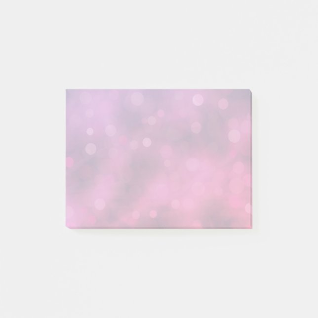 Post-it® Motif Bokeh rose et violet (Devant)