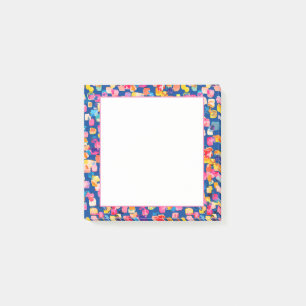Post-it® Motif carré abstrait peint de couleurs vives
