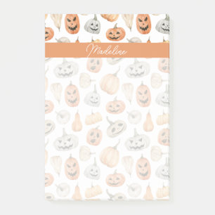 Post-it® Motif Citrouille d'aquarelle amusant