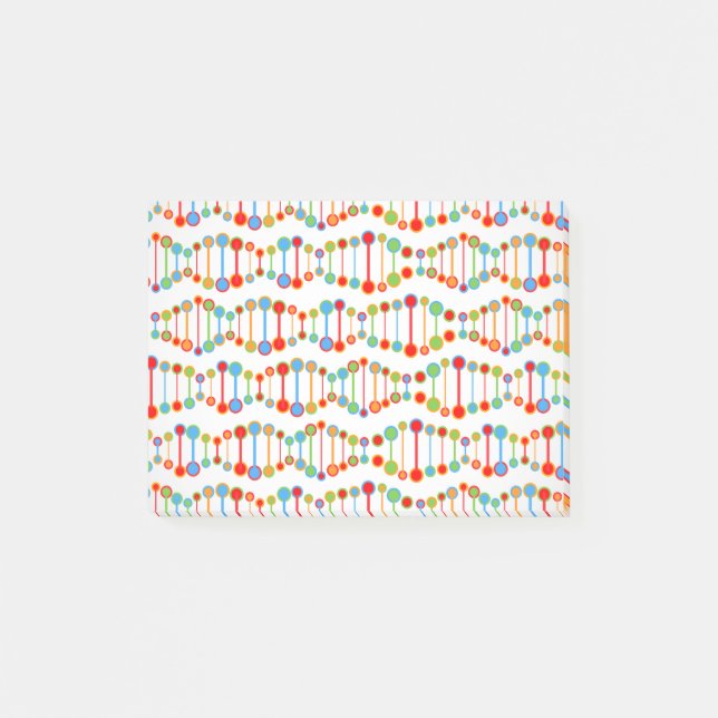Post-it® Motif coloré de structure d'ADN (Devant)