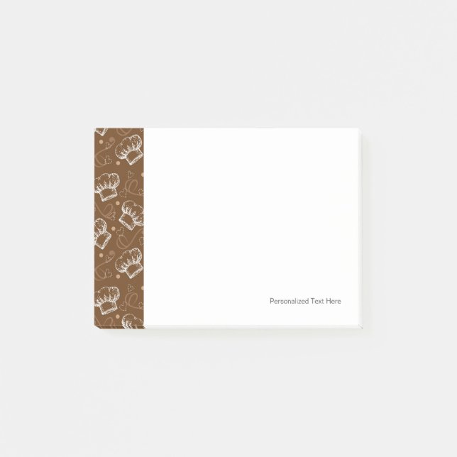 Post-it® motif Cuisine avec chef casquette (Devant)