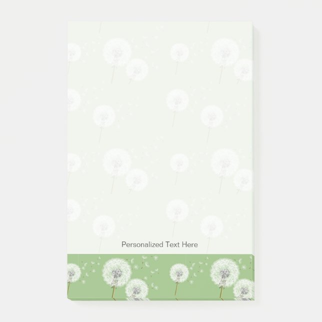 Post-it® Motif Dandelion sur Green Arrière - plan (Devant)
