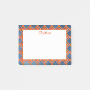 Post-it® Motif d'aquarelle bleu Orange Navy