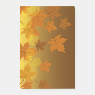 Post-it® Motif d'automne avec feuilles d'érable en chute et