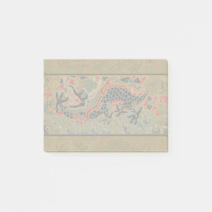 Post-it® Motif de broderie en soie de dragon chinois antiqu