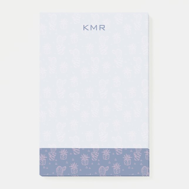 Post-it® Motif de caricatures rose et violet (Devant)