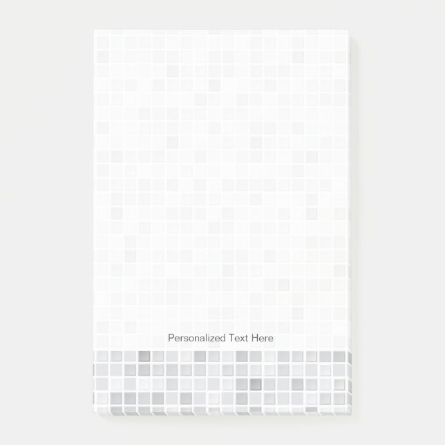Post-it® Motif de carreaux gris (Devant)