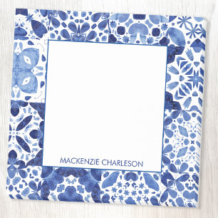 Post-it® Motif de Carrelage Bleu Méditerranéen Personnalisé