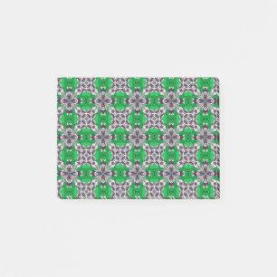 Post-it® Motif de carrelage répétitif vert et blanc