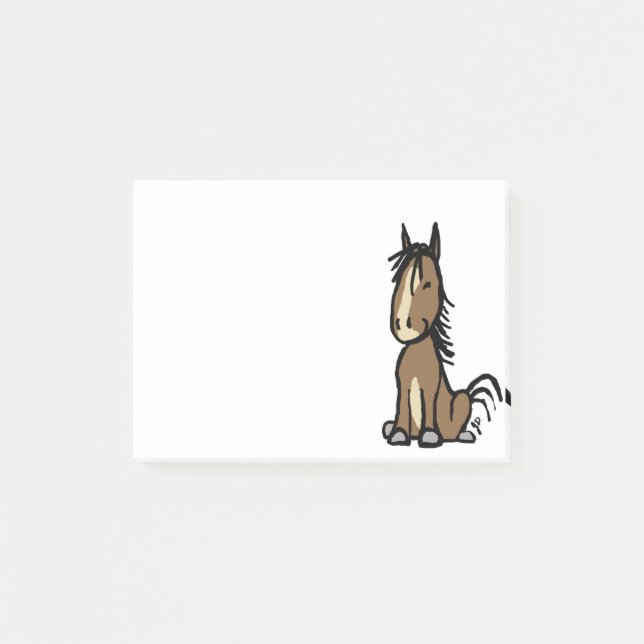 Post-it® Motif de Cheval coloré (Devant)