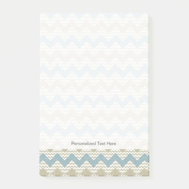 Post-it® Motif de Chevron sur la texture de toile (Devant)
