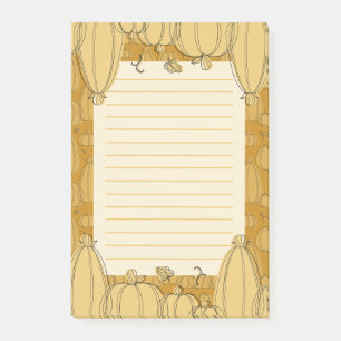 Post-it® Motif de citrouille de style automnal moderne en o