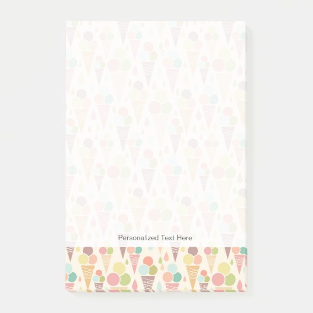 Post-it® Motif de cornets de crème glacée (Devant)