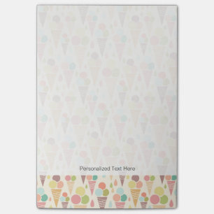Post-it® Motif de cornets de crème glacée