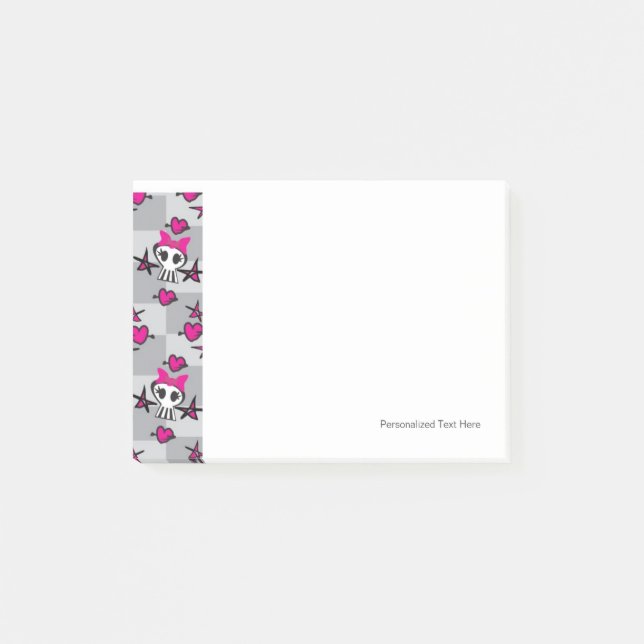 Post-it® Motif de crânes d'Emo (Devant)