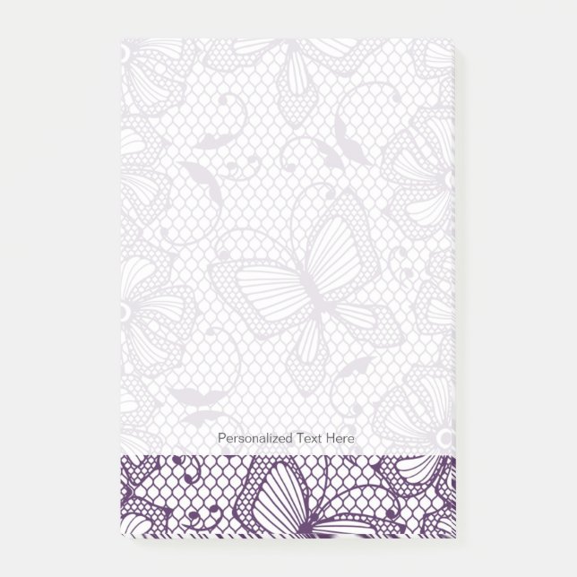 Post-it® Motif de dentelle avec des papillons (Devant)