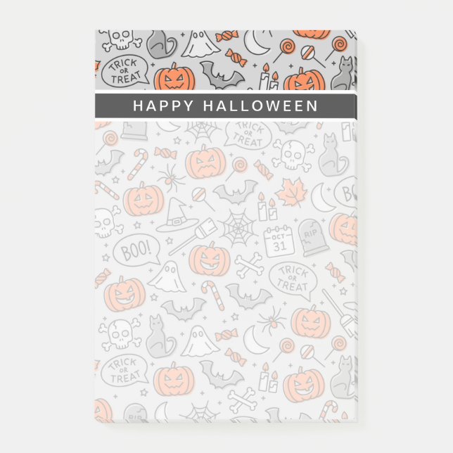 Post-it® Motif de doodle pour les enfants mignons Halloween (Devant)
