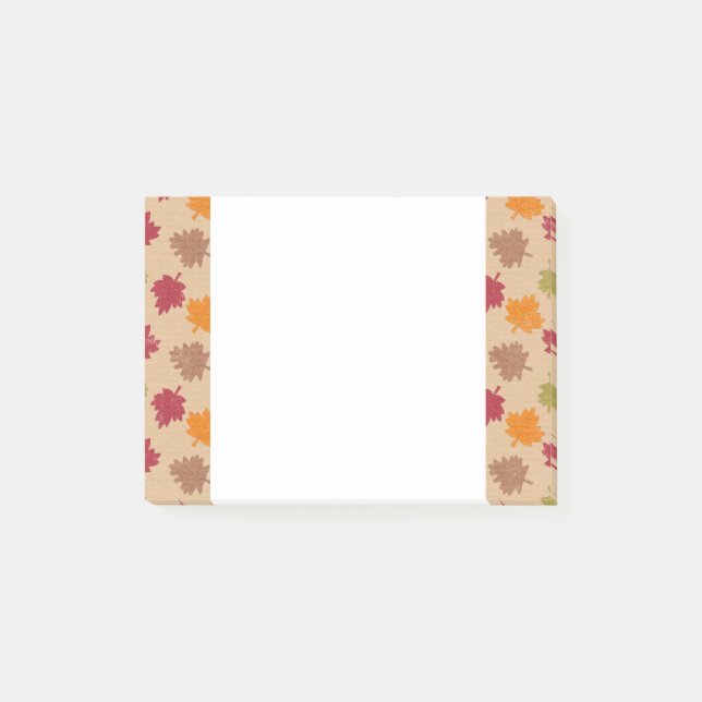Post-it® Motif de feuille d'automne (Devant)