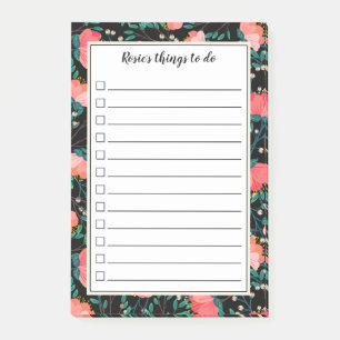 Post-it® Motif de fleur et de baies - Checkbox pour faire