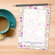 Motif de fleurs fantaisistes Écriture illustrée à