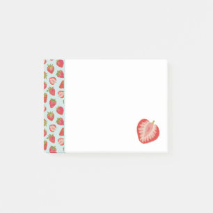 Post-it® Motif de fraise d'été à la menthe et rouge