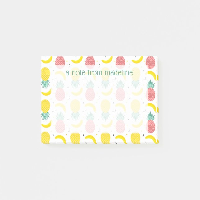 Post-it® Motif de fruits tropicaux colorés (Devant)
