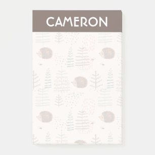 Post-it® Motif de hérisson de bois mignon