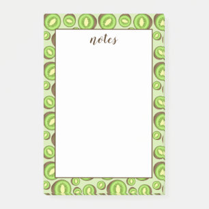 Post-it® Motif de kiwi vert et marron avec texte personnali