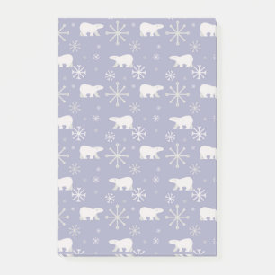 Post-it® Motif de Noël avec ours polaires et flocons de nei