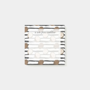 Post-it® Motif de noix de coco sur Grunge Stripes